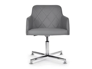 MARLÈNE 200 STITCHING TECNO - Swivel with 4-spoke base chair with armrests _ Riccardo Rivoli